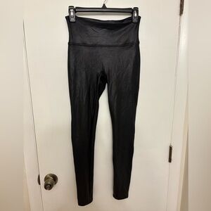 SPANX | Faux Leather Leggings | High Waisted & Slimming | Black | Size Medium